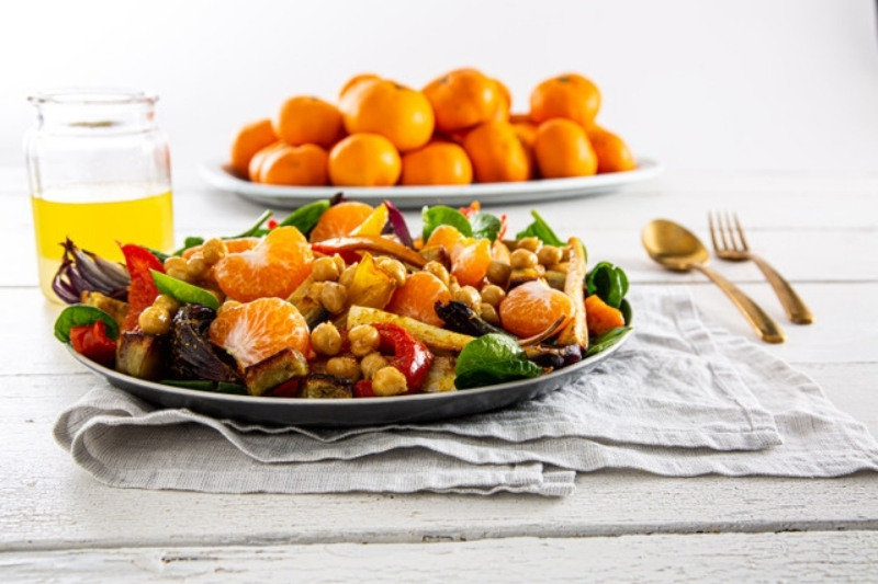 Mandarin & Roasted Vegetable Salad